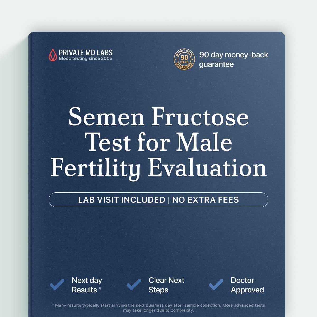 Semen fructose test for men evaluating fertility and sperm health concerns
