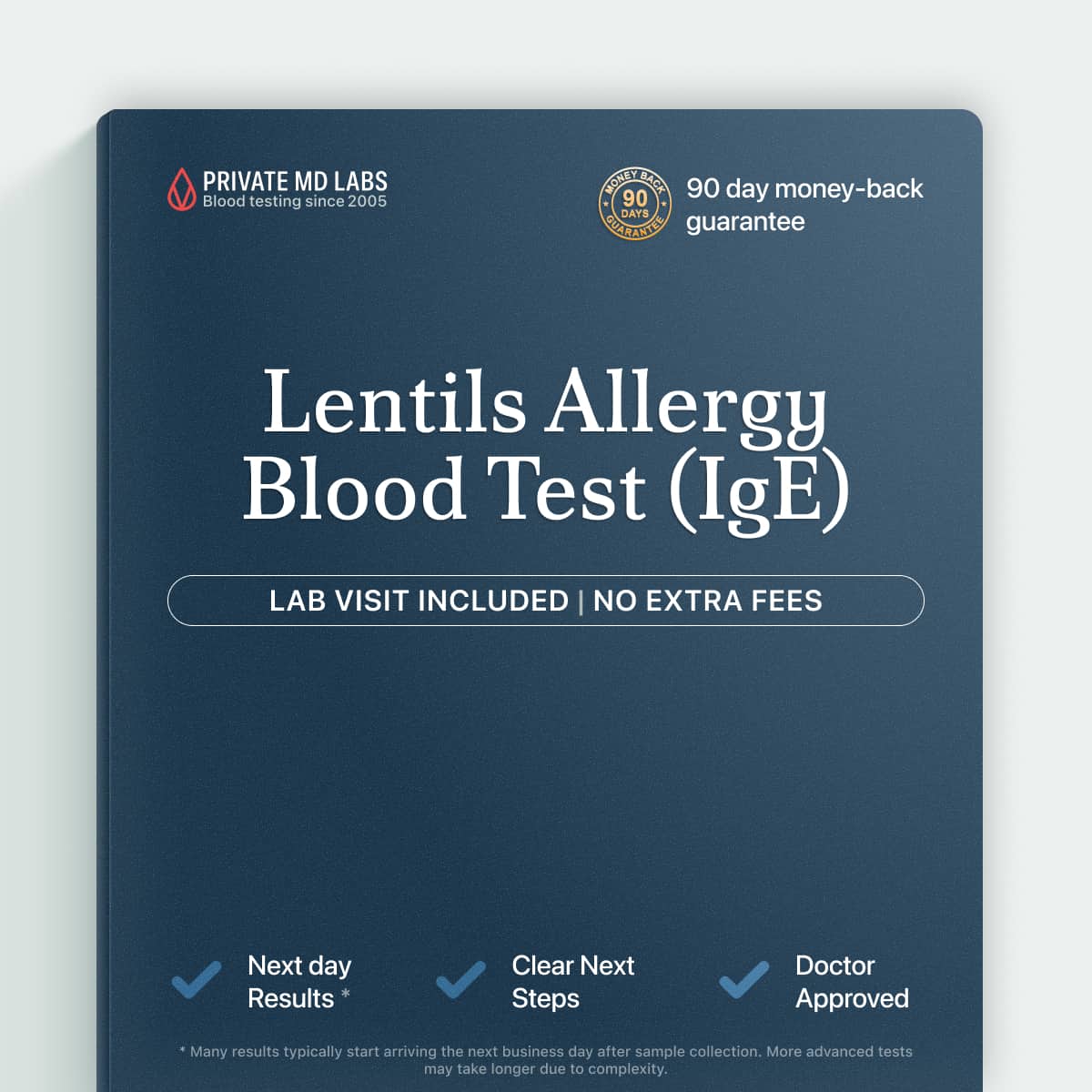 Lentils IgE allergy blood test for food sensitivity and digestive symptoms