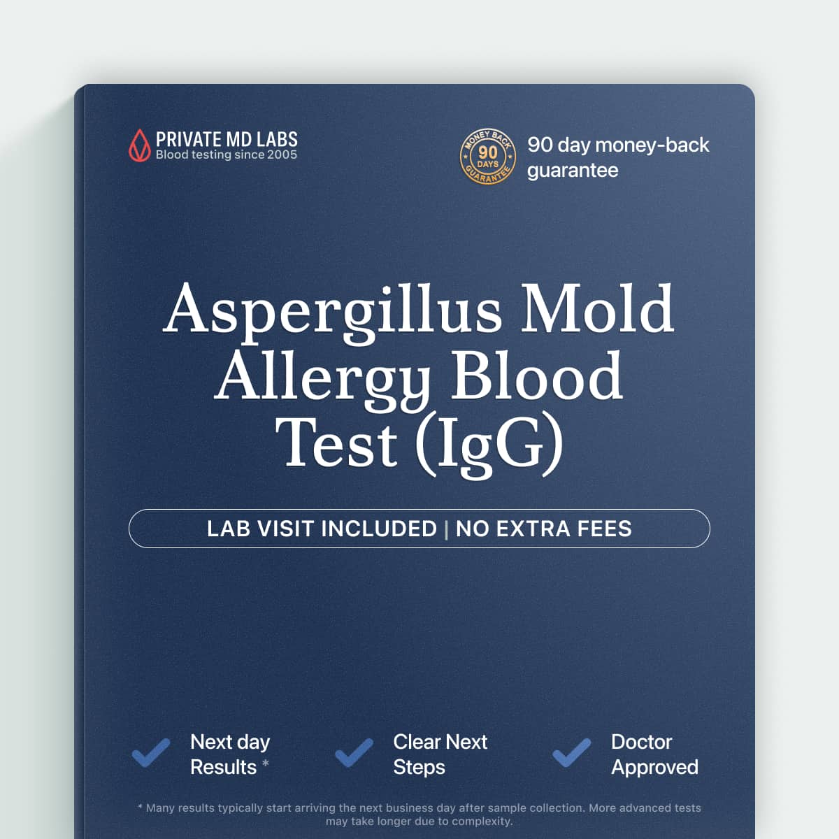 Aspergillus fumigatus IgG test for detecting mold allergy or sensitization symptoms