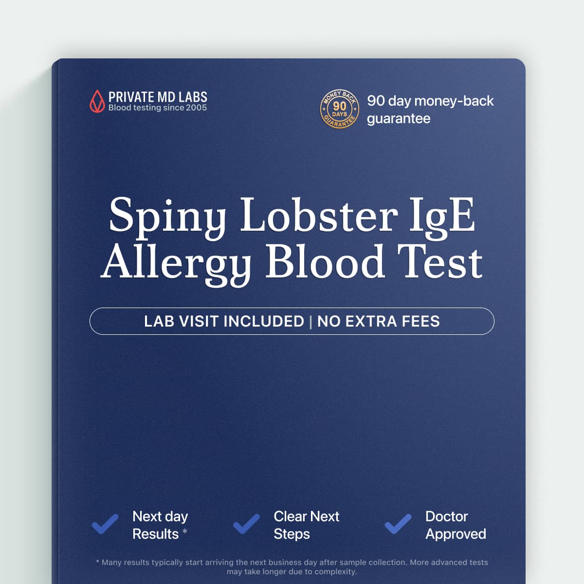 Spiny lobster IgE allergy test for people with seafood reactions or shellfish concerns