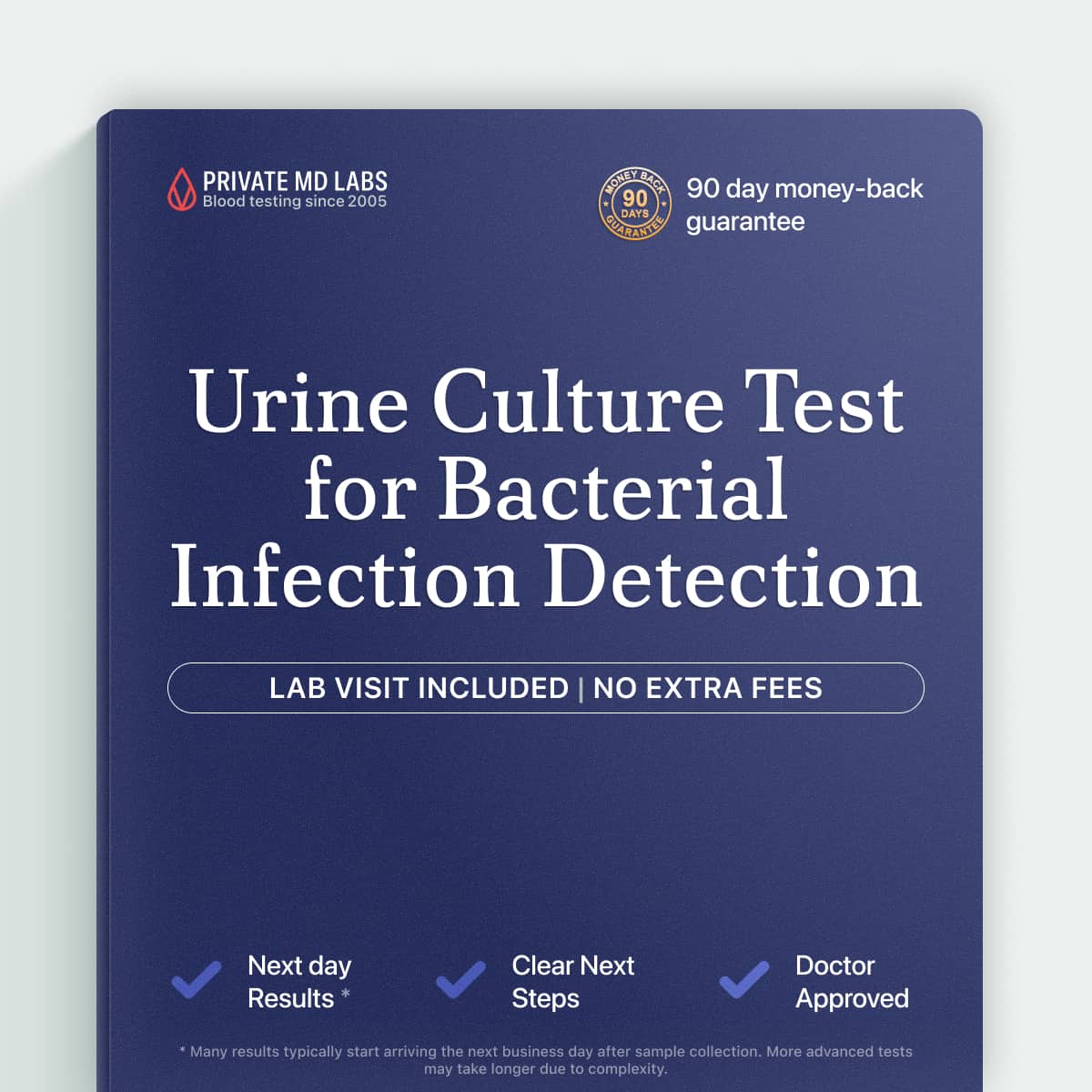 Urine culture test for diagnosing bacterial urinary tract infections