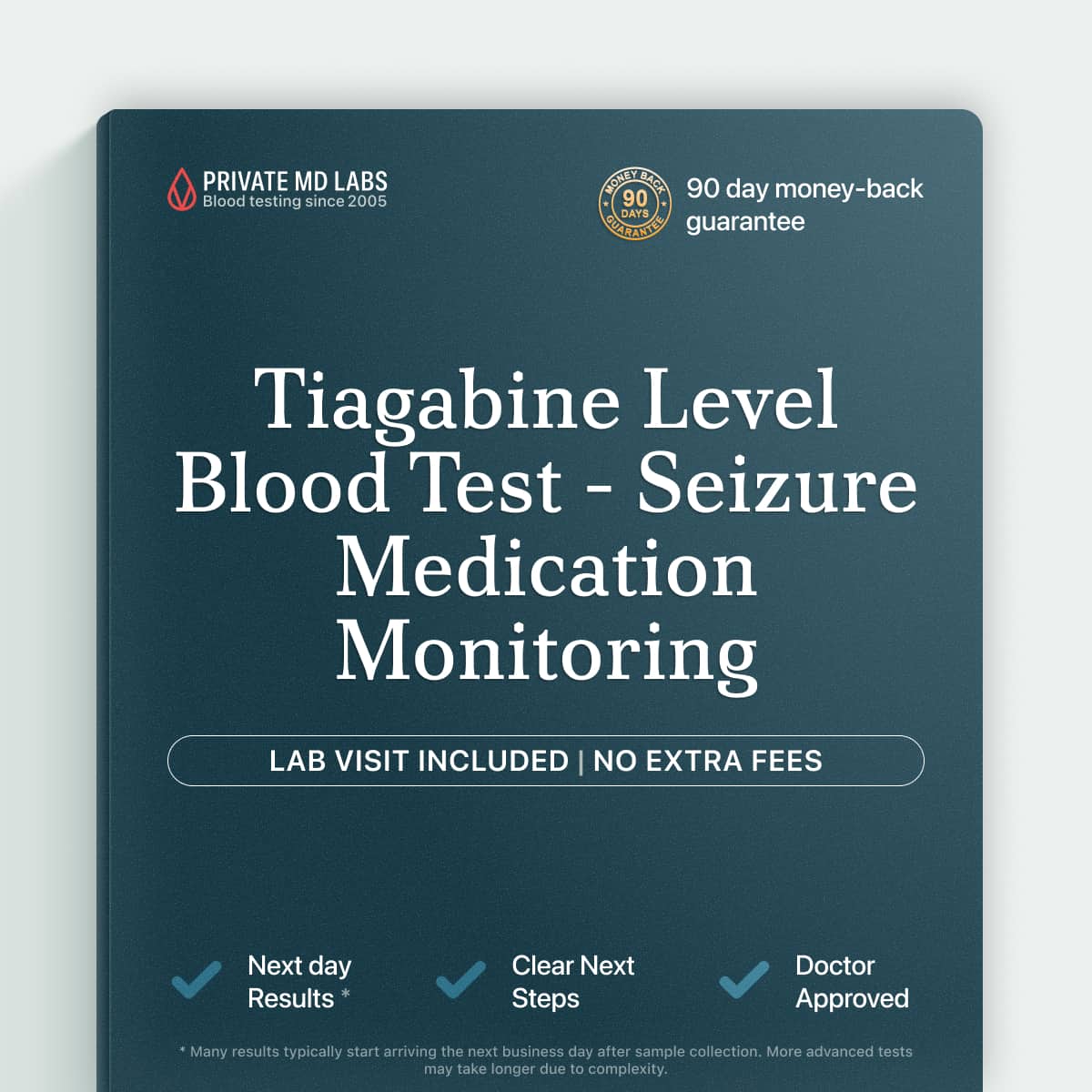 Tiagabine serum test for patients monitoring seizure medication drug levels