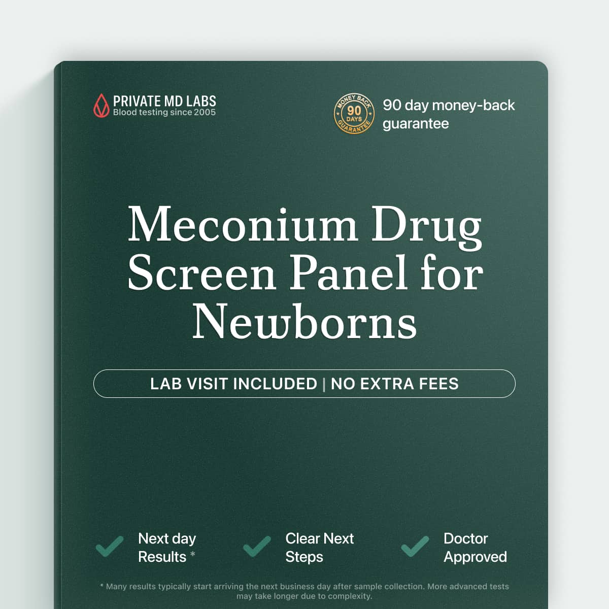 Meconium drug screen panel for newborns testing in-utero drug exposure