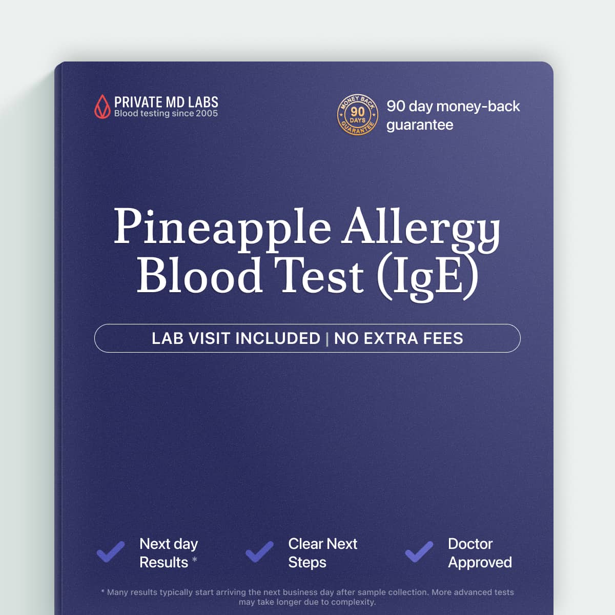 Pineapple IgE allergy test for people with food reactions after eating pineapple