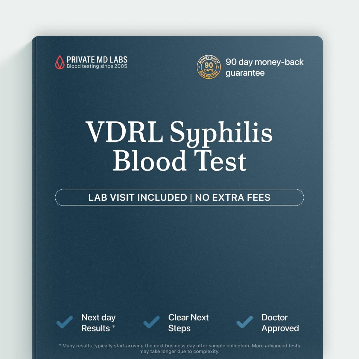 VDRL syphilis blood test for STD screening and diagnosis confirmation