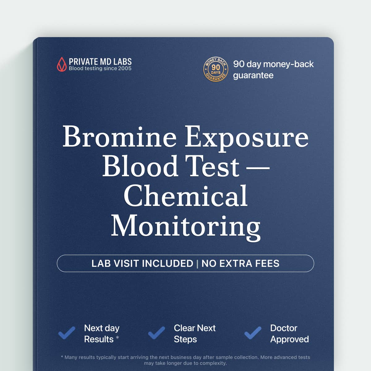 Bromine exposure blood test for monitoring environmental or occupational chemical exposure