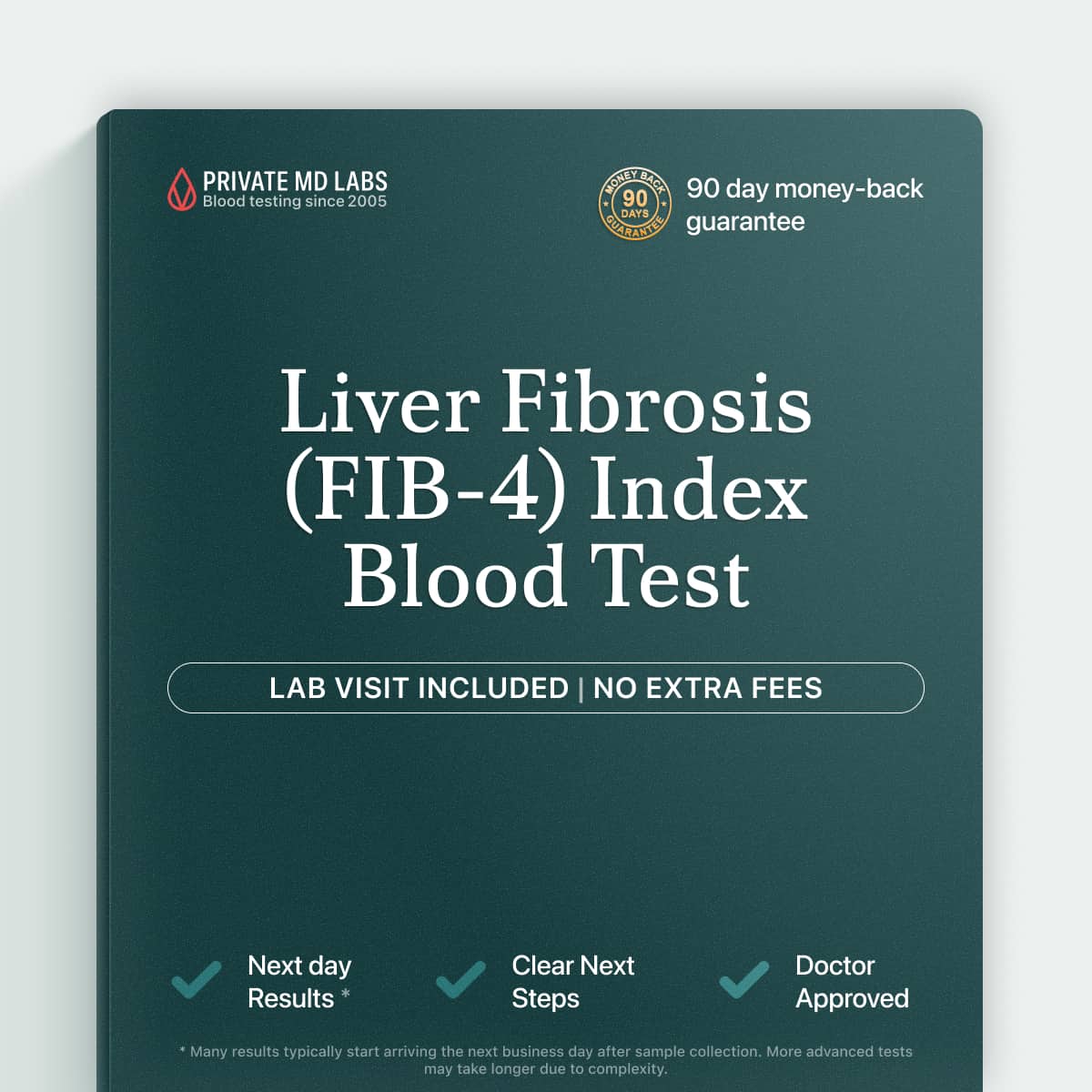 Liver fibrosis screening test for adults concerned about long-term liver health risks