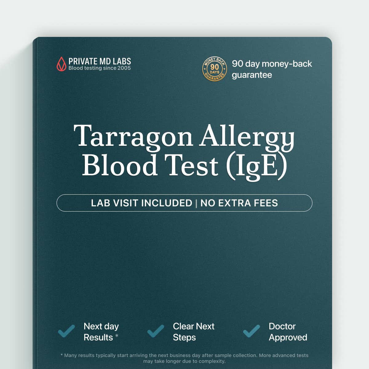 Tarragon IgE allergy test for people with reactions to herbs or spices