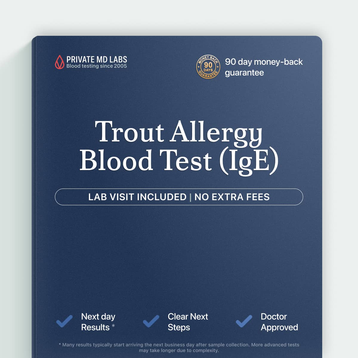 Trout IgE allergy test for people with reactions after eating fish
