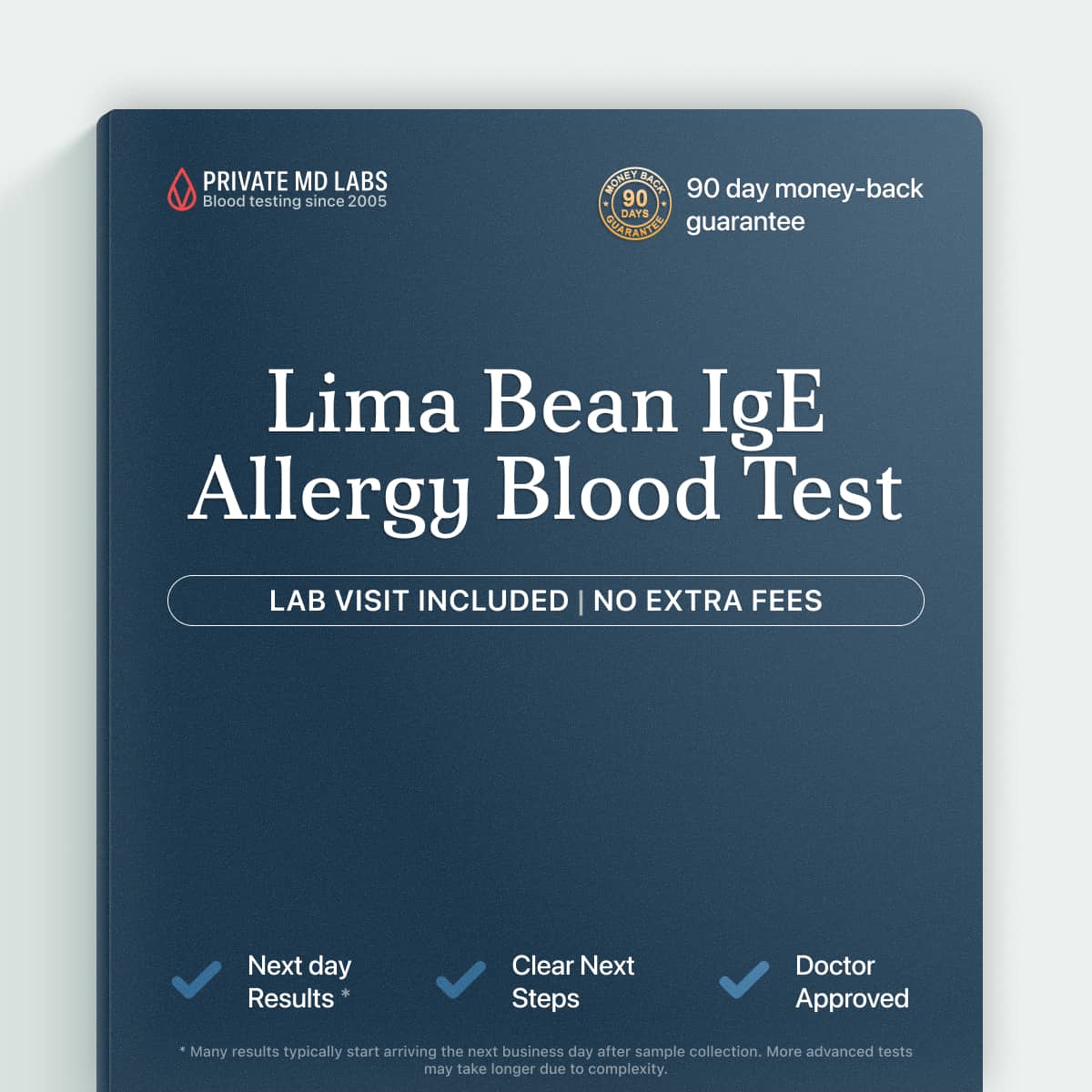 Lima bean IgE allergy test for people with food reactions after eating legumes