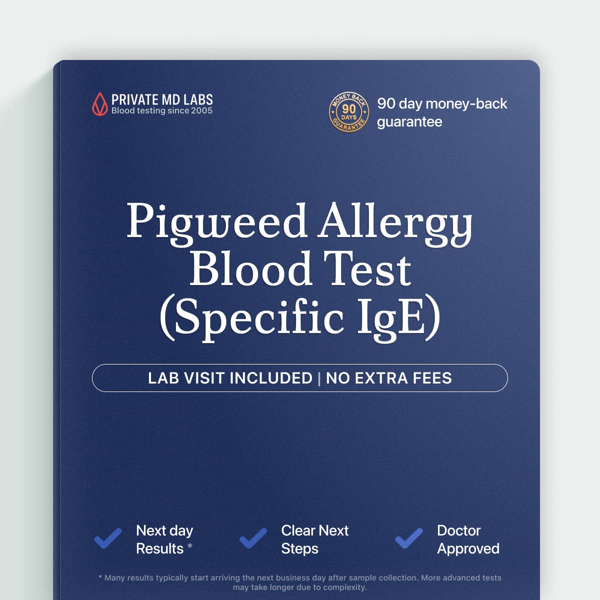 Pigweed allergy blood test for people with seasonal sneezing and nasal symptoms