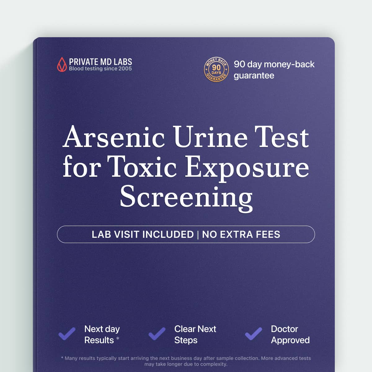 Urine arsenic test for people concerned about toxic metal exposure