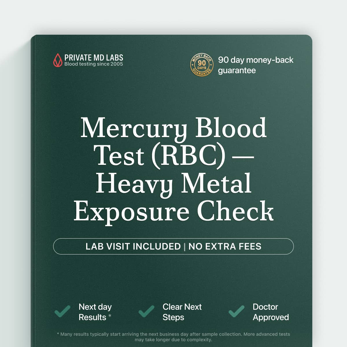 Mercury RBC test for adults checking heavy metal exposure from diet or work