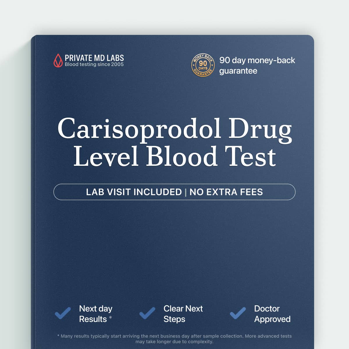 Carisoprodol and meprobamate drug monitoring test for medication management