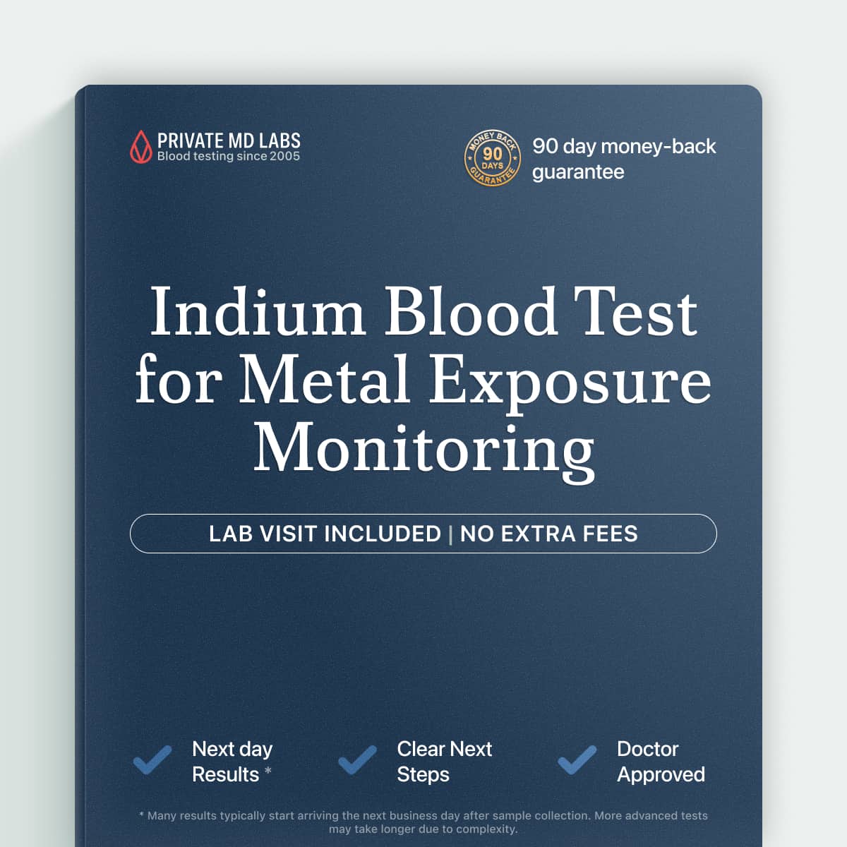 Indium blood test for monitoring occupational or environmental metal exposure