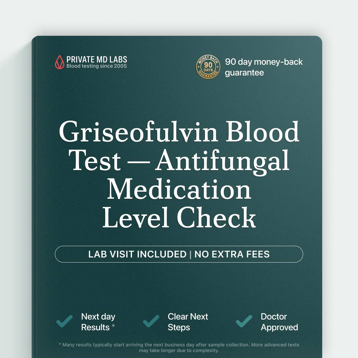 Griseofulvin serum test for monitoring antifungal medication levels in your blood