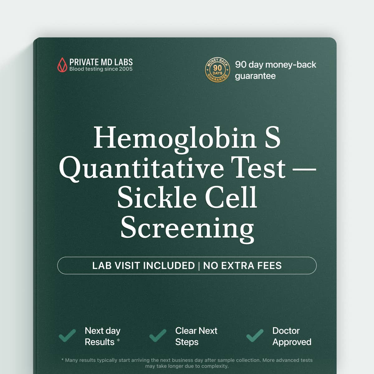 Hemoglobin S test for individuals with sickle cell trait or family history
