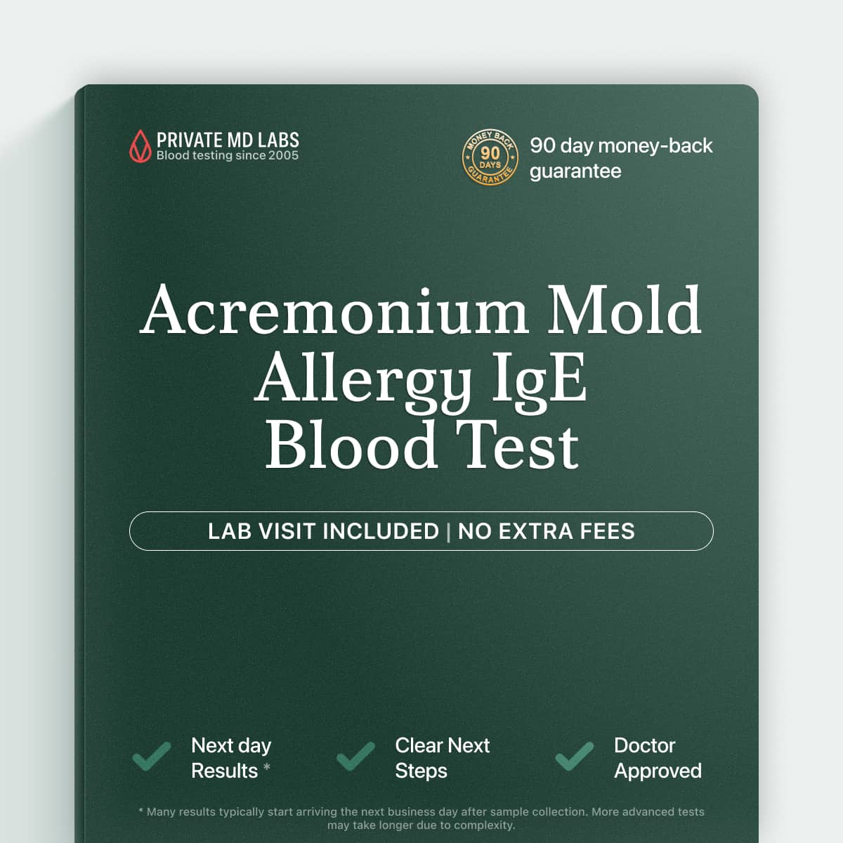 Allergy blood test for Acremonium kiliense mold sensitivity and IgE screening