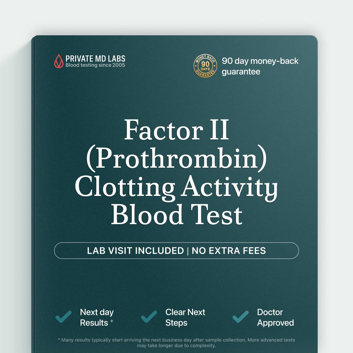 Factor II clotting test for adults with bleeding disorders or anticoagulant therapy concerns