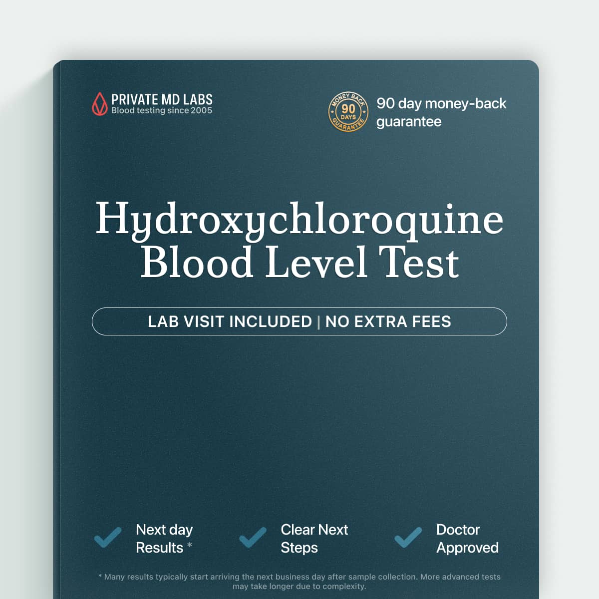 Hydroxychloroquine blood test for patients monitoring medication levels during treatment