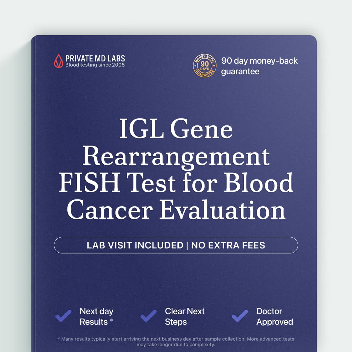 FISH IGL 22q11.22 test for lymphoma and leukemia chromosomal translocation screening