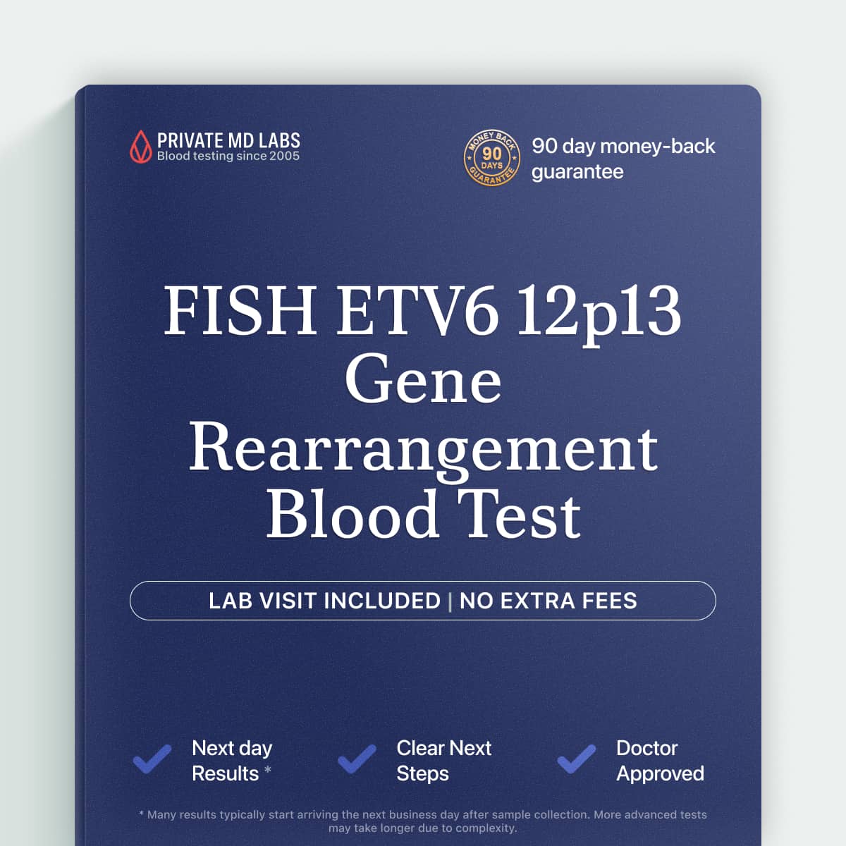 FISH ETV6 12p13 test for leukemia chromosome rearrangement diagnosis and monitoring