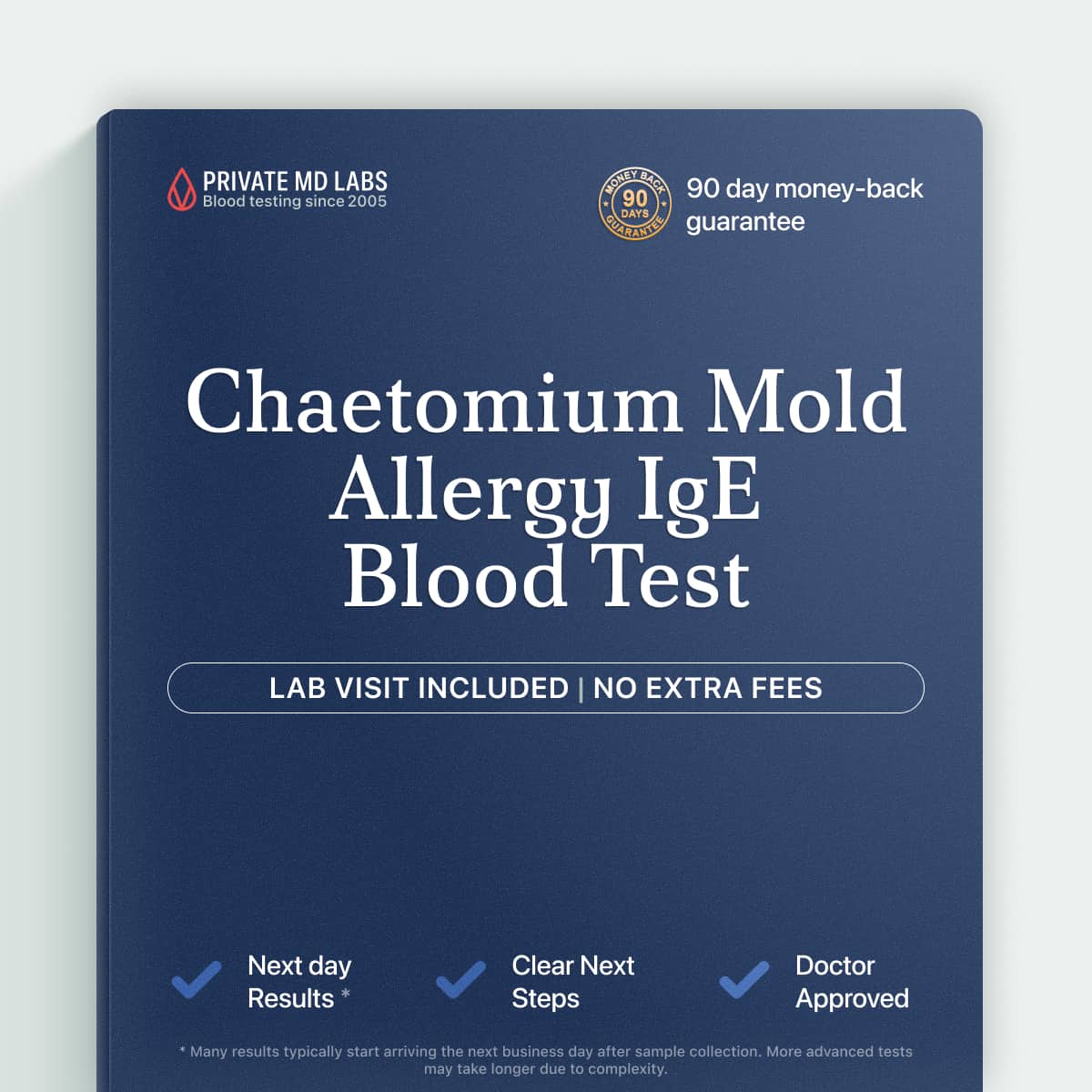 Chaetomium globosum mold allergy IgE blood test for allergy symptom screening