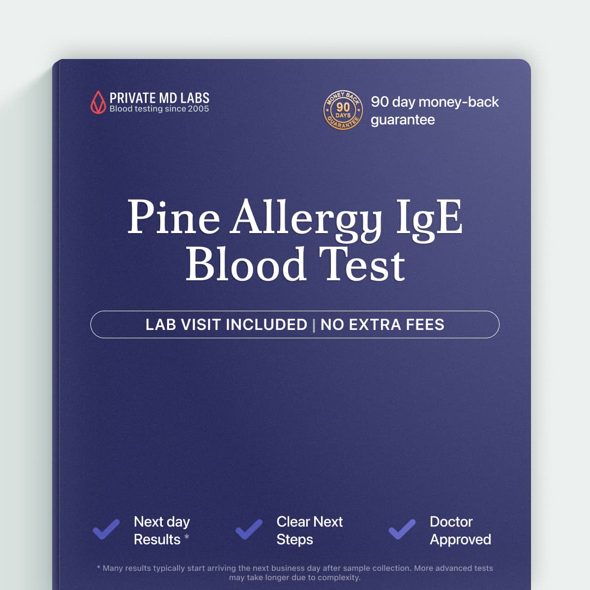 Pine allergen IgE blood test for identifying pine pollen sensitivity symptoms