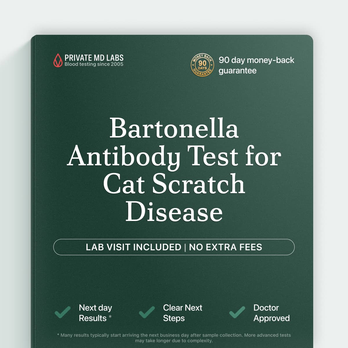 Bartonella antibody test for diagnosing cat scratch disease and trench fever infections