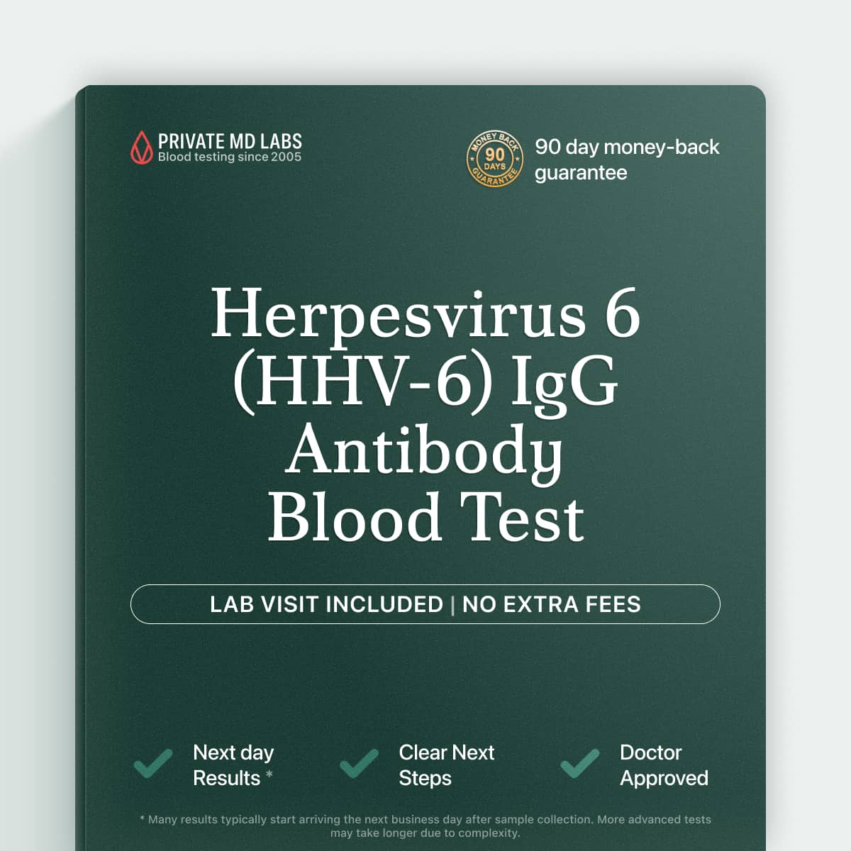 HHV-6 IgG antibody test for chronic fatigue and past viral exposure