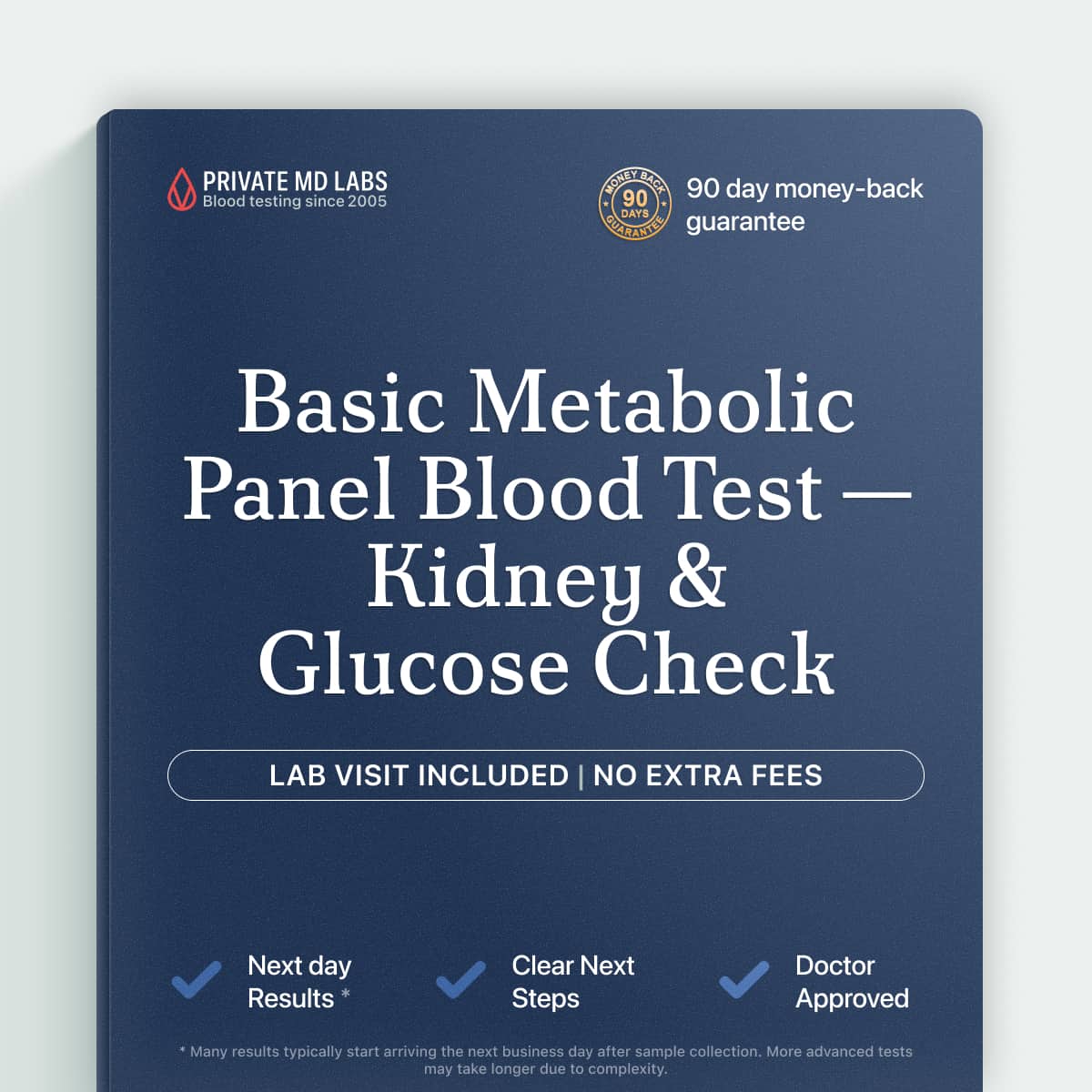 Basic metabolic panel testing kidney function, blood sugar, and electrolyte balance