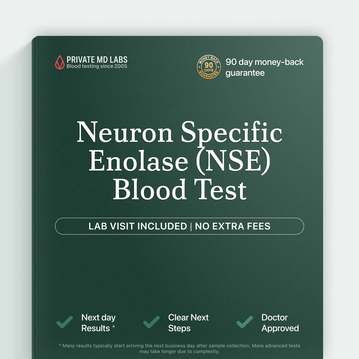 NSE blood test for monitoring small cell lung cancer or neuroblastoma treatment