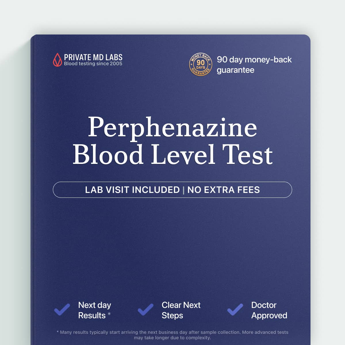 Perphenazine drug level blood test for patients on antipsychotic therapy