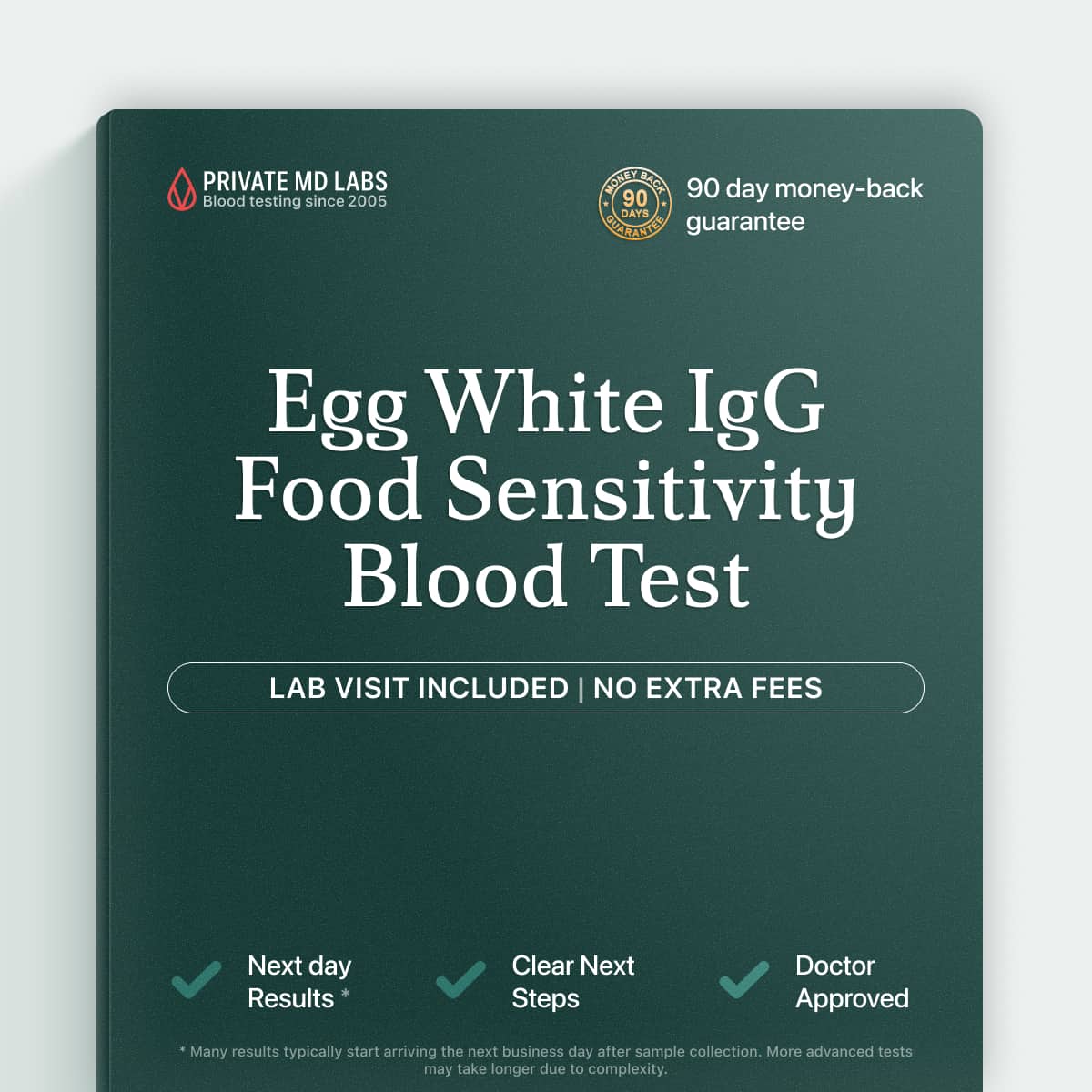 Egg white IgG food sensitivity test for digestive or skin symptoms after eating eggs