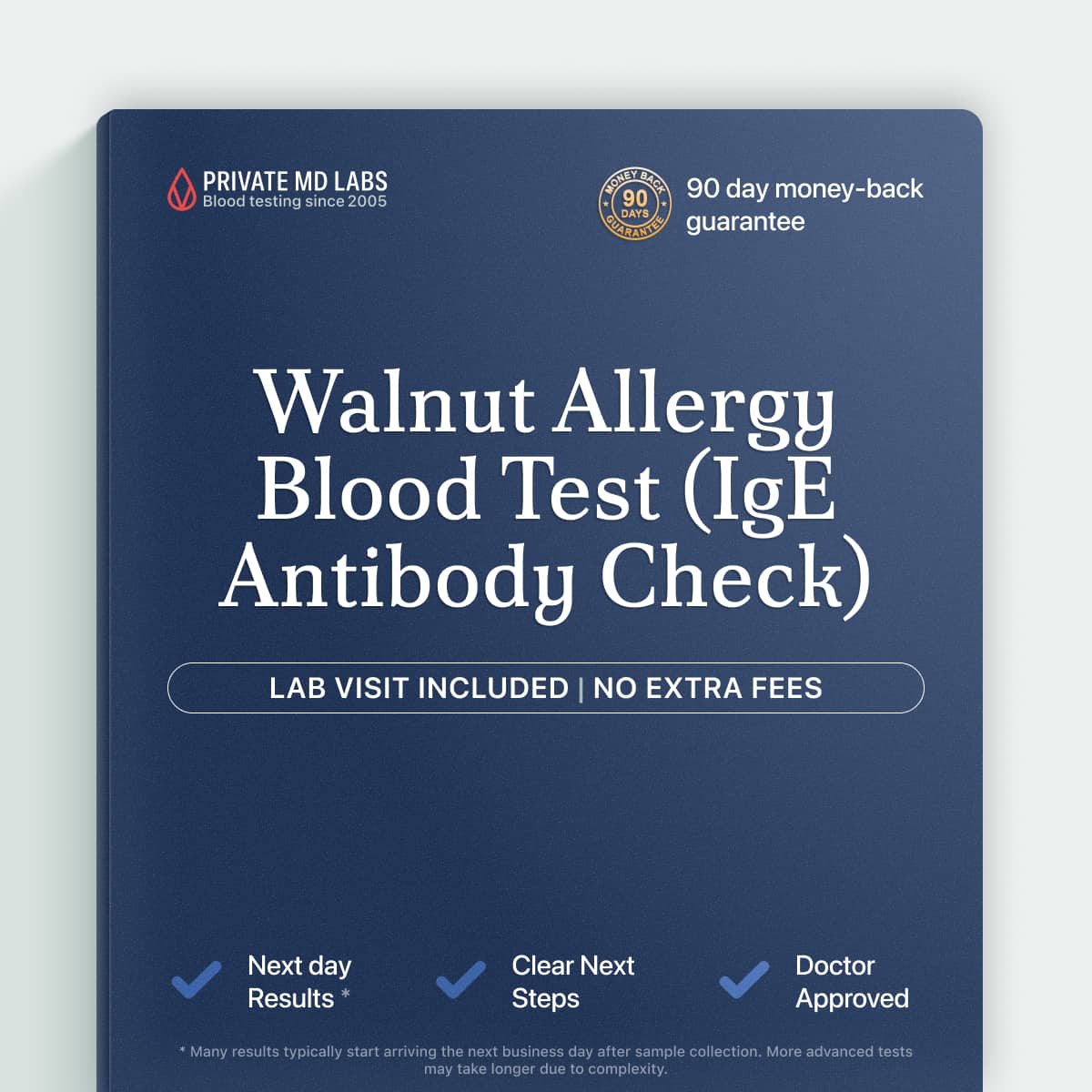 Walnut IgE allergy test for people with suspected nut allergy or reactions