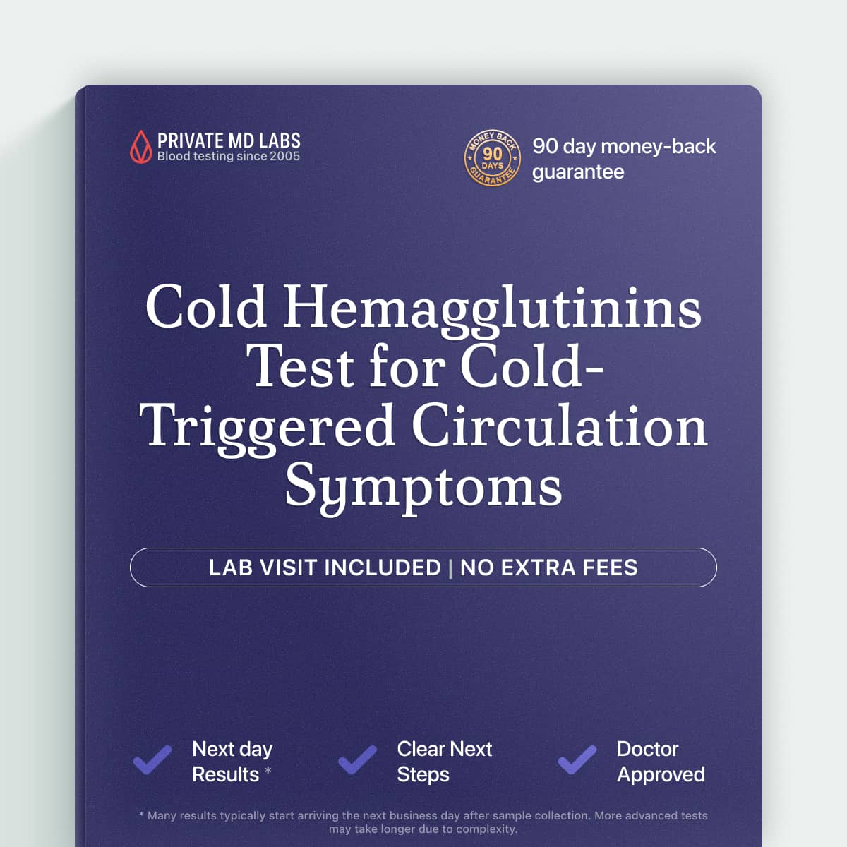 Cold Hemagglutinins test for detecting cold agglutinin syndrome in adults