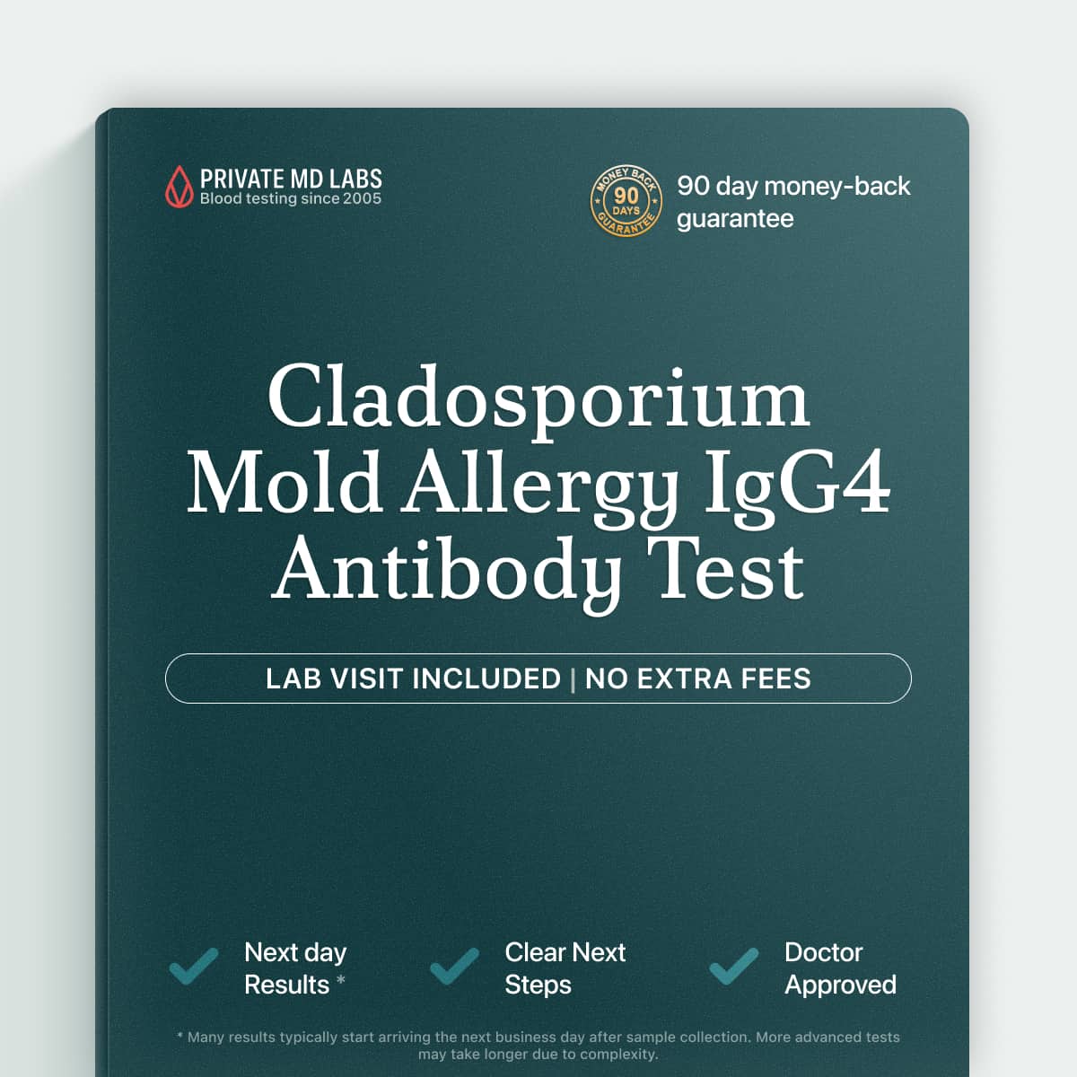 Cladosporium mold IgG4 antibody test for allergy and sensitivity screening