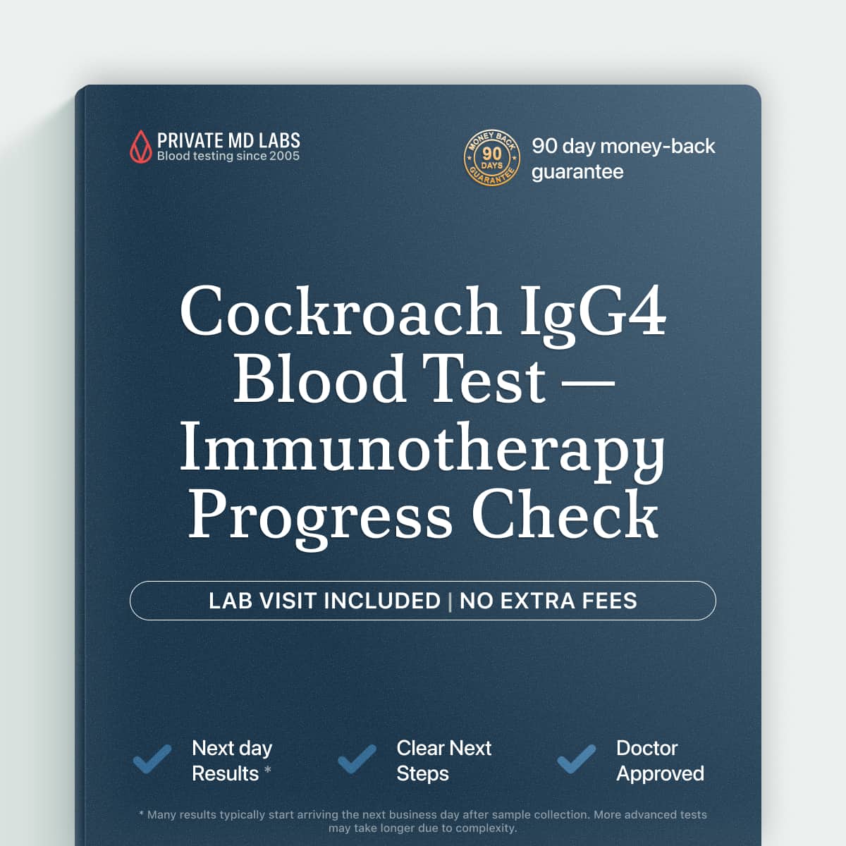 Cockroach IgG4 allergy test tracking immunotherapy progress and allergen response