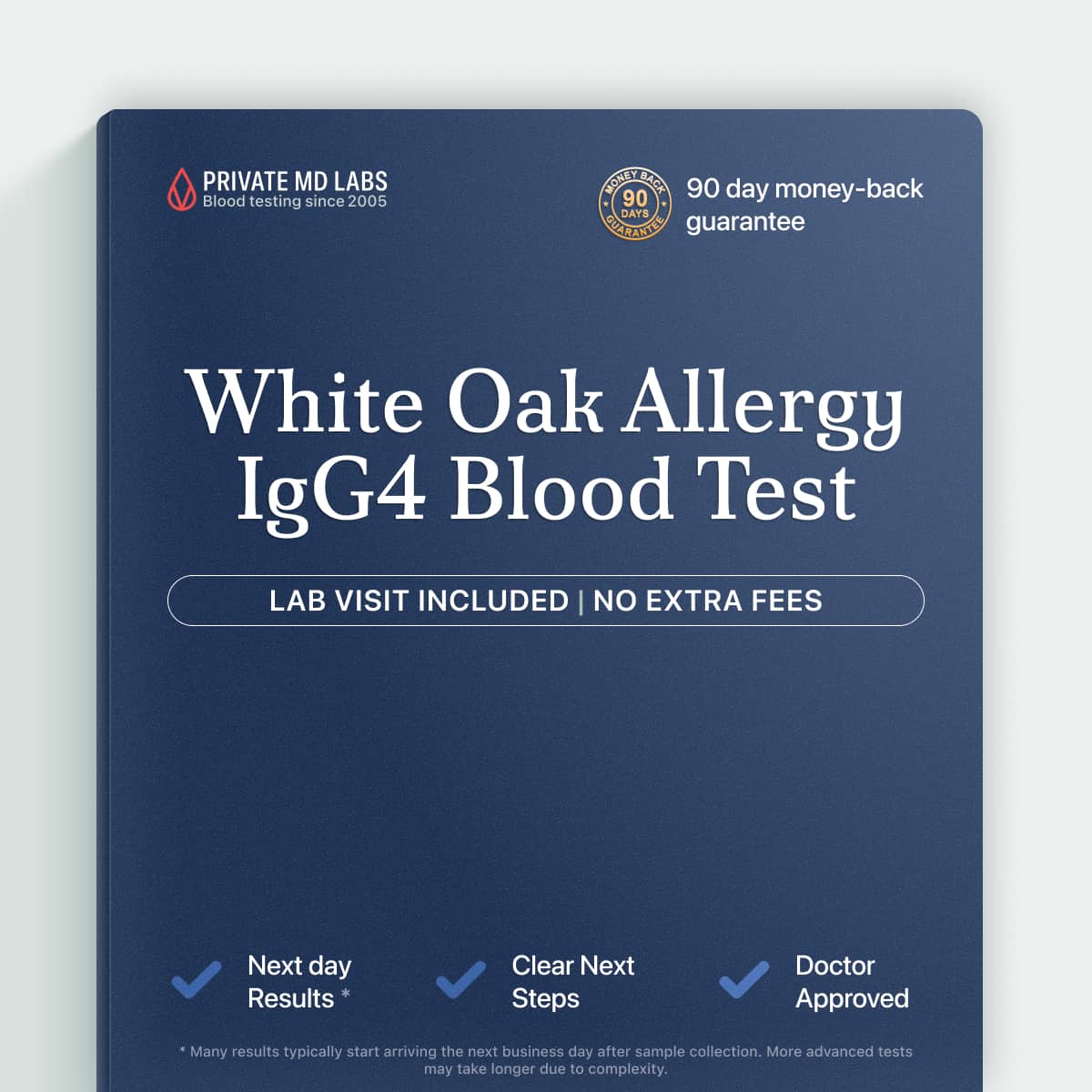Oak White IgG4 allergy test for identifying tree pollen food-related sensitivities