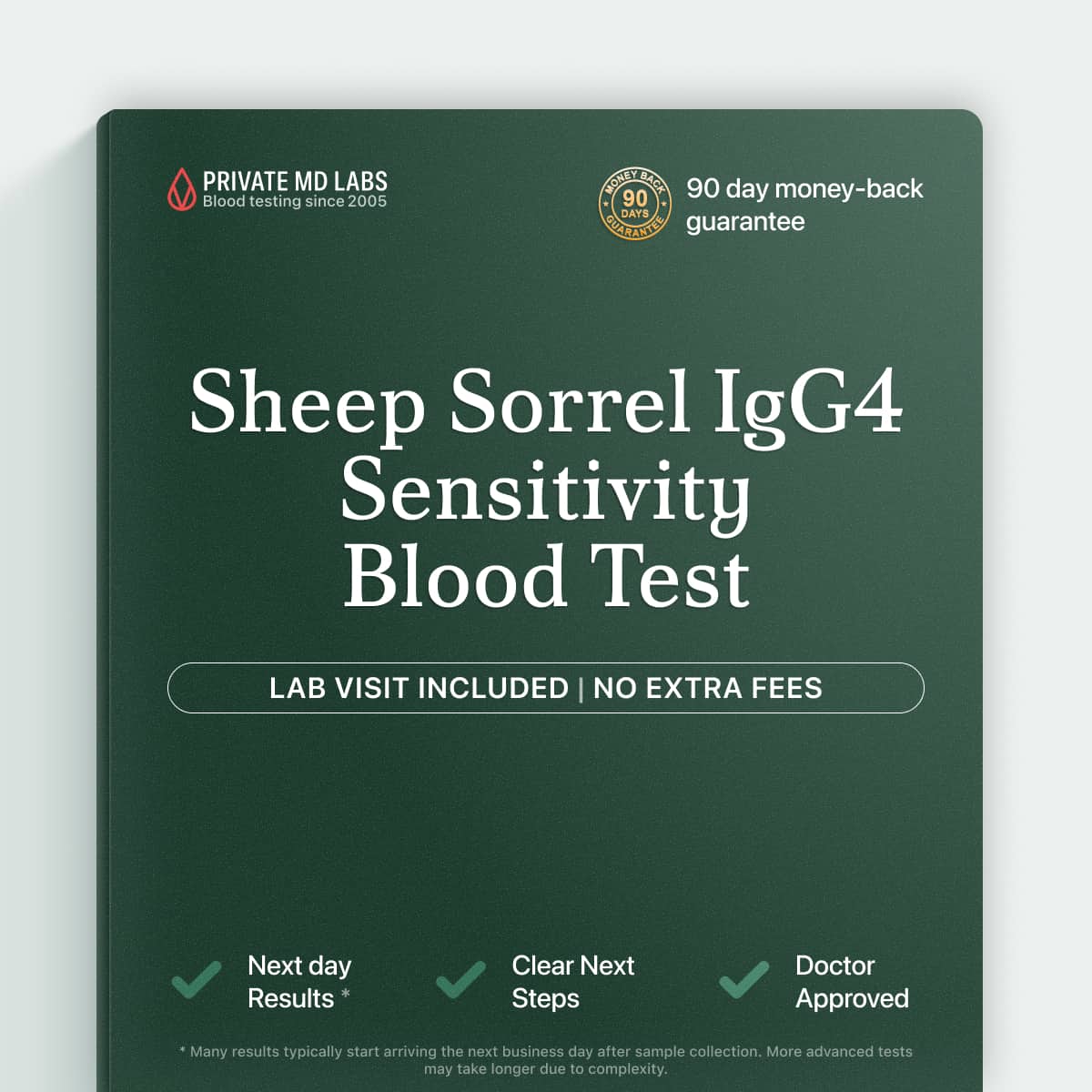 Sheep Sorrel IgG4 allergy test for people with food-related digestive or skin symptoms