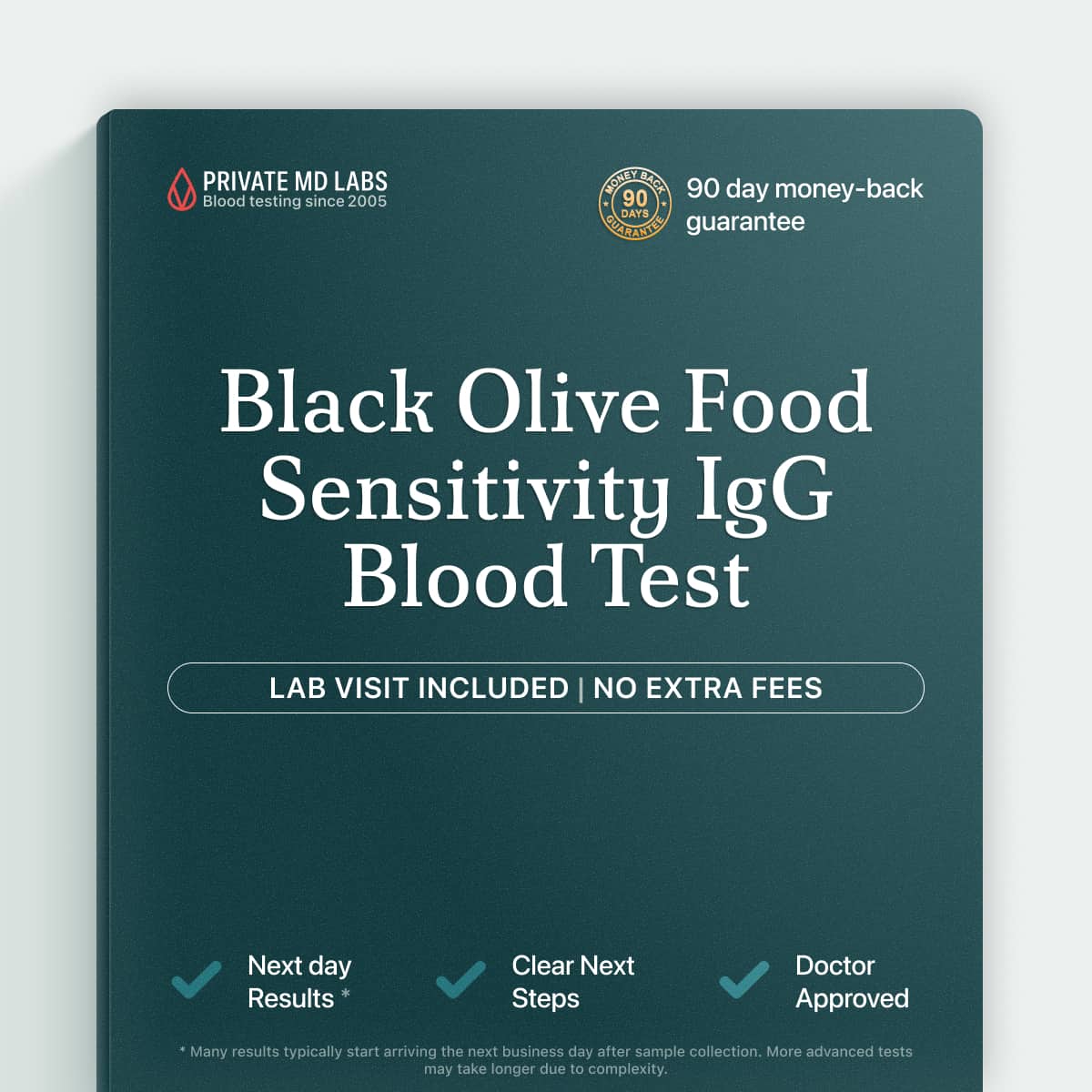 Food sensitivity test showing black olive IgG antibody reaction for diet troubleshooting