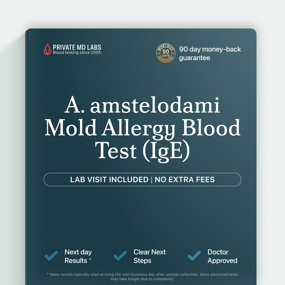Allergy blood test for A. amstelodami mold sensitivity and related respiratory symptoms