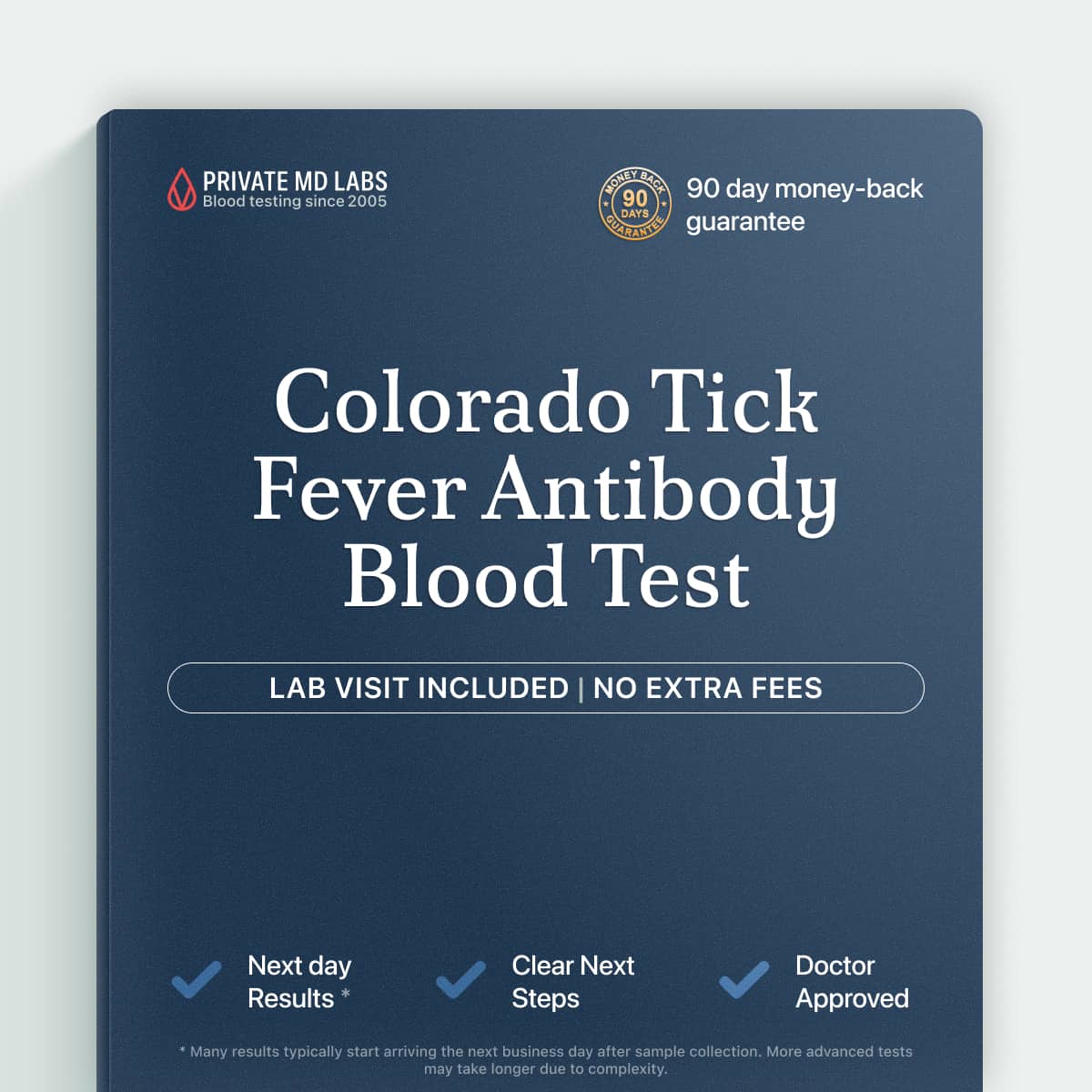 Colorado Tick Fever antibody test for tick bite exposure and fever symptoms