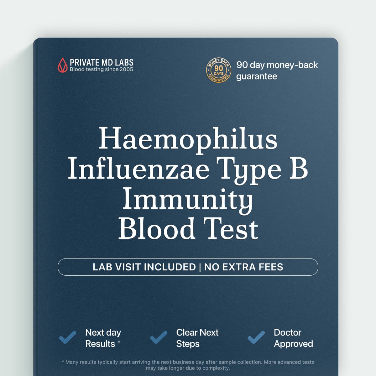 Immune antibody test for families checking Hib bacteria immunity and infection risk