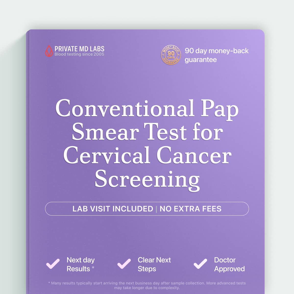 Conventional Pap smear test for women's cervical cancer screening and prevention