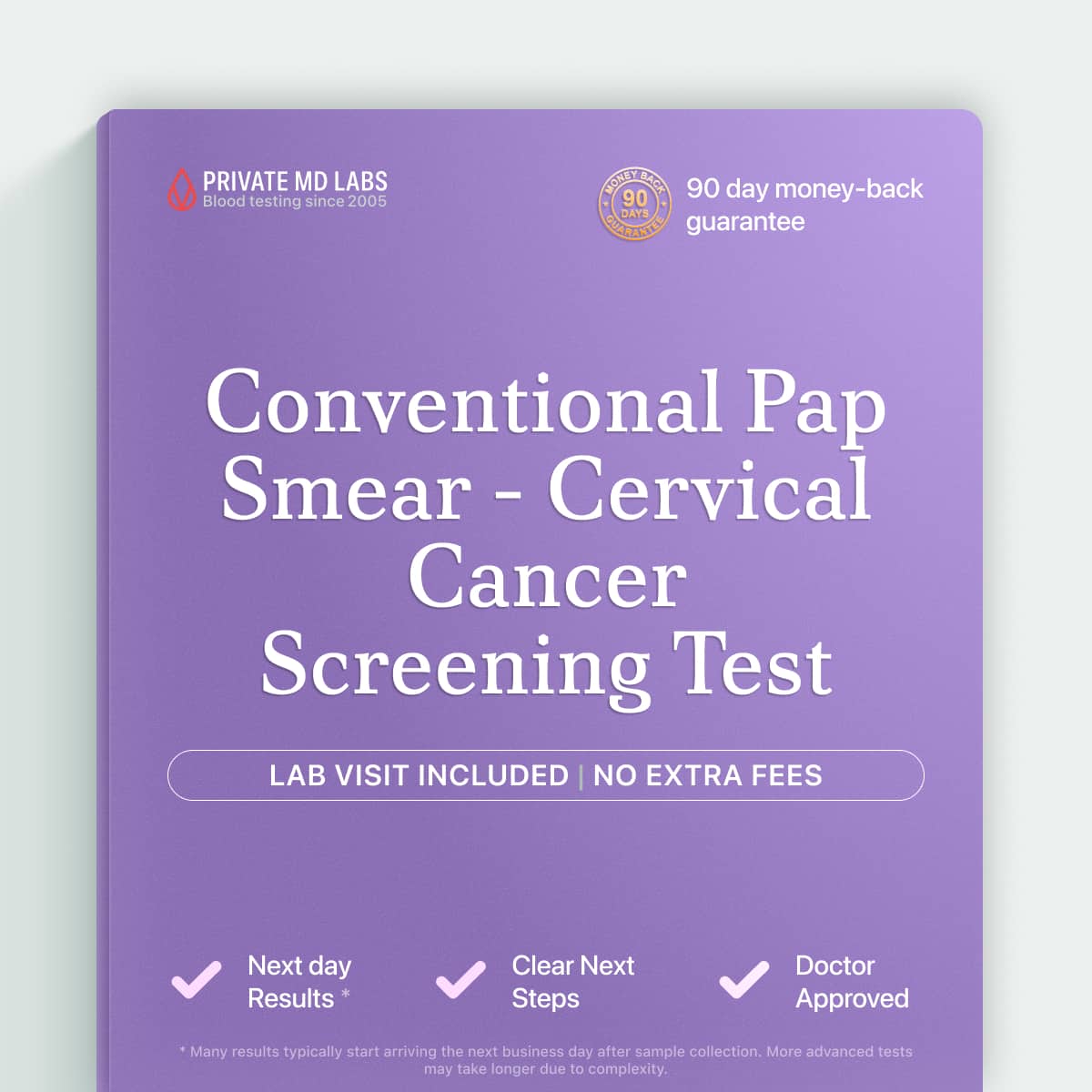 Pap smear cervical cytology test for women's cancer screening and prevention