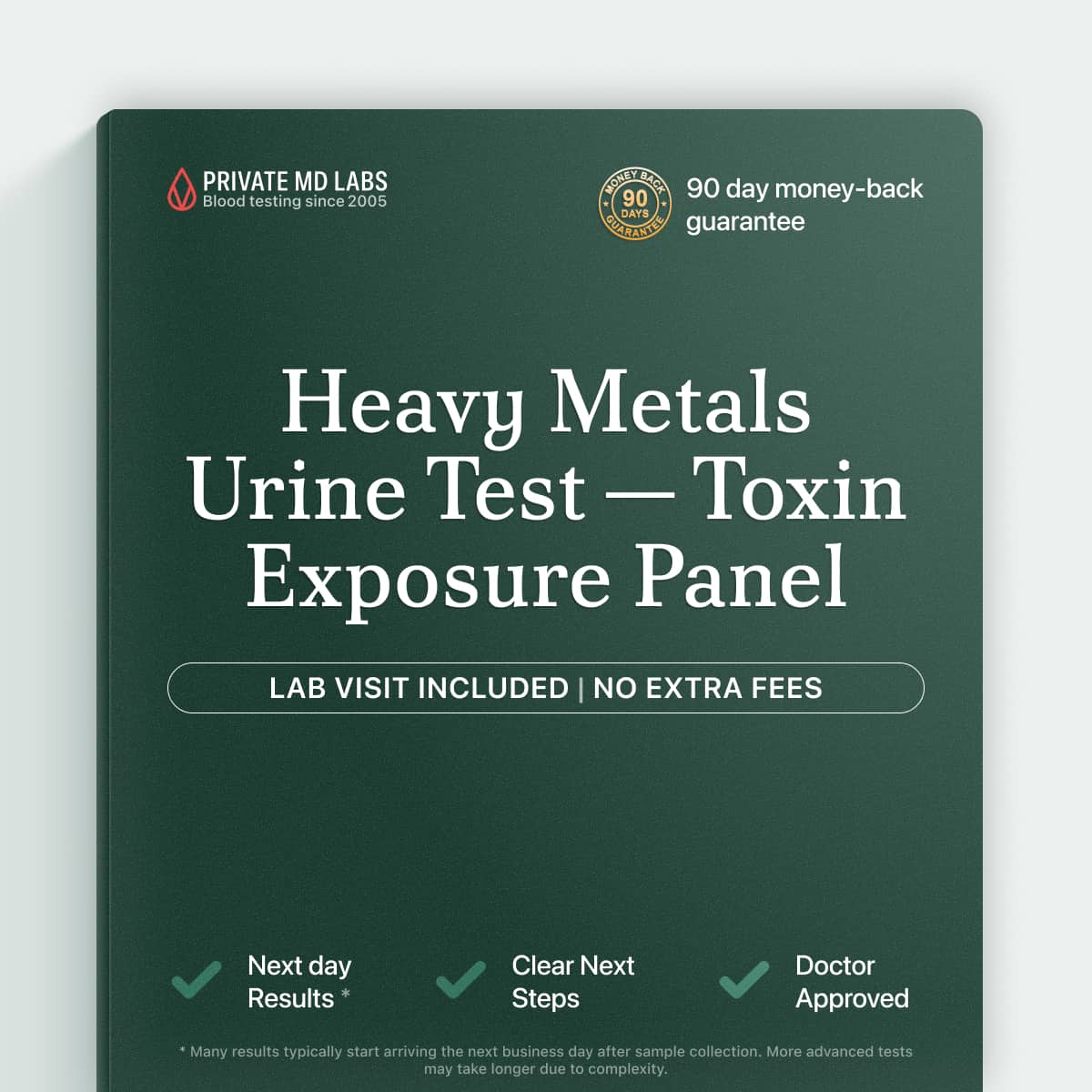 Urine heavy metals panel for adults concerned about toxin exposure and wellness