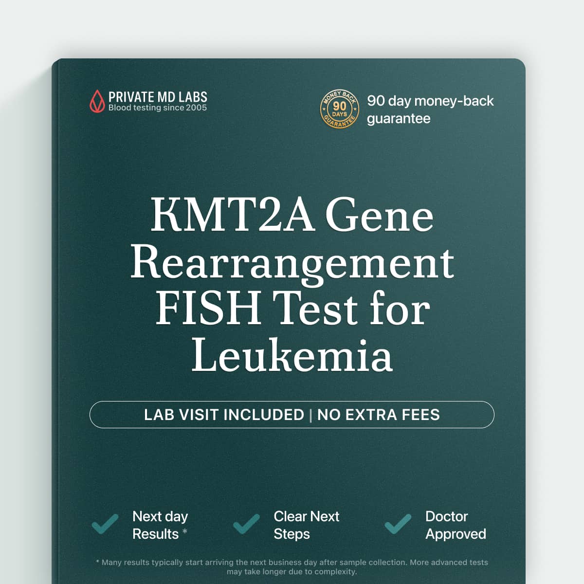 FISH test for leukemia patients checking KMT2A gene rearrangements and prognosis