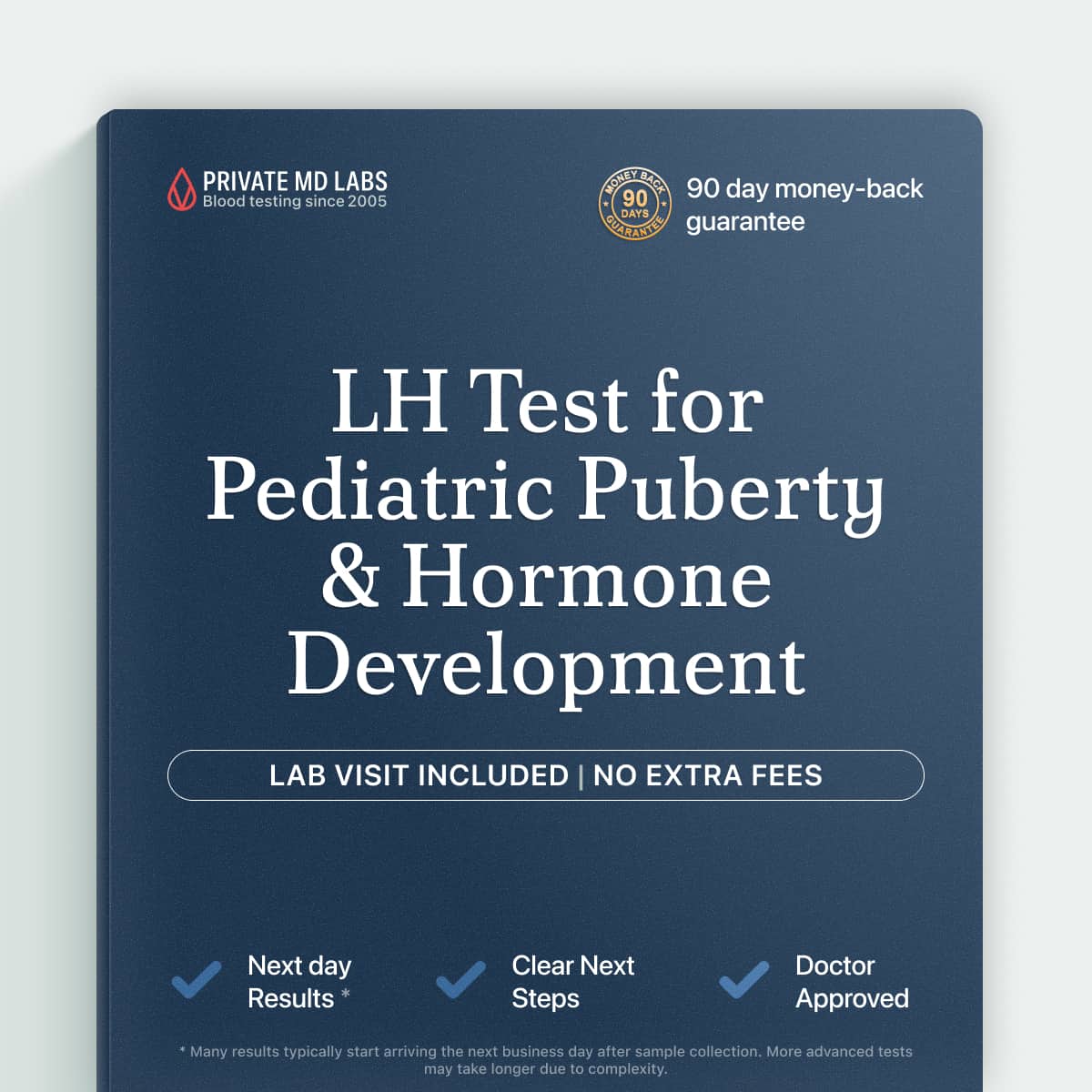 LH pediatric test for children with delayed or early puberty concerns