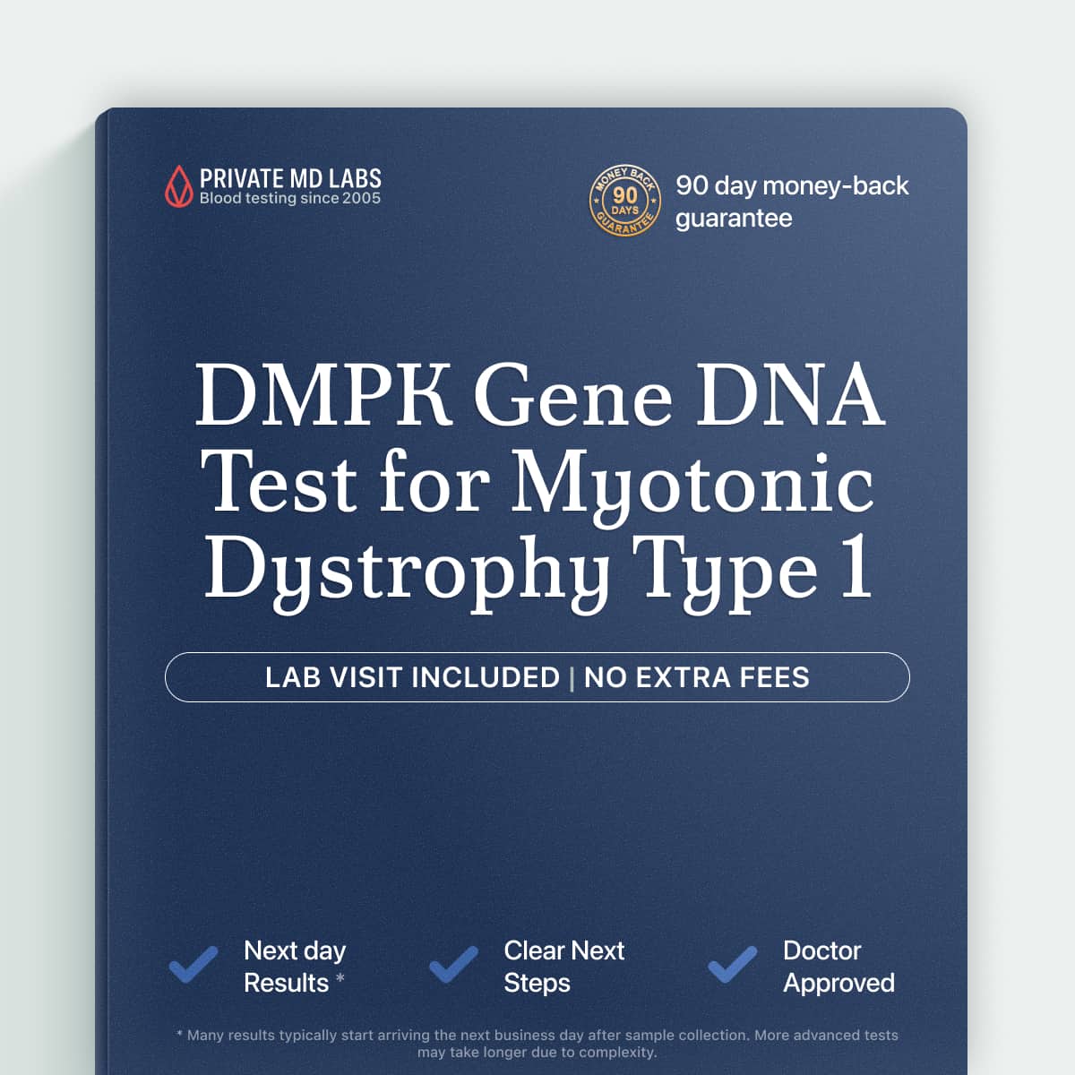 Genetic DMPK DNA test for families with myotonic dystrophy history or symptoms
